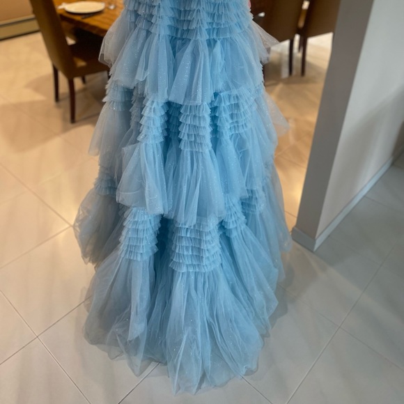 Sherri hill light blue ruffle layers - Picture 11 of 12